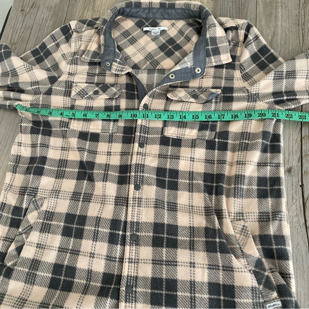 O’Neill Plaid Snap Button Shacket Fleece Women’s XL - Picture 7 of 10